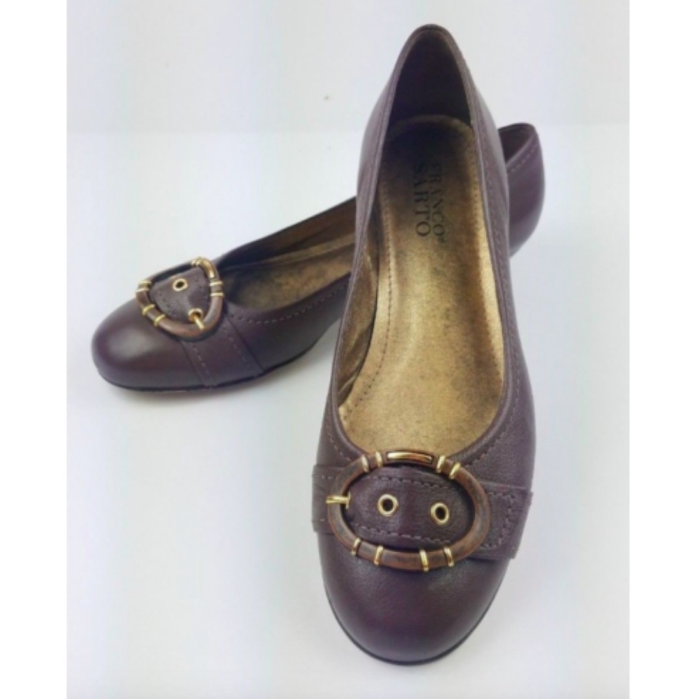Franco Sarto 8 M Ballet Flats Brown EMA Buckle